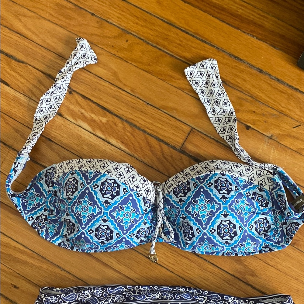 Tommy Bahama Blue Patterned Bikini Swimsuit Woman Small - Picture 3 of 11